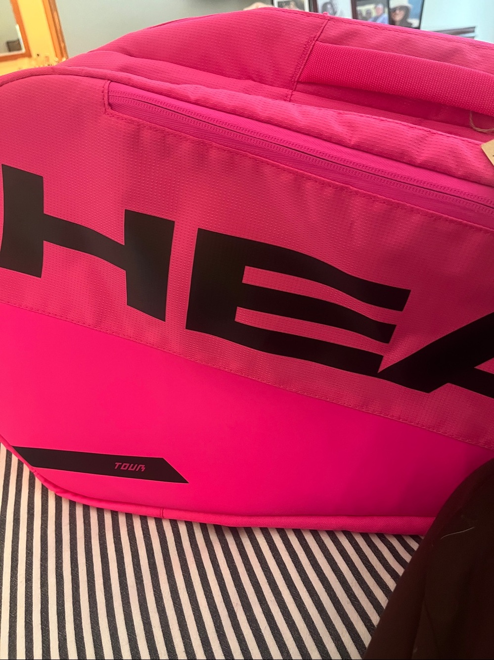 HEAD Tour Racquet Bag Tennis Hot Pink Dunkin Donuts Swag